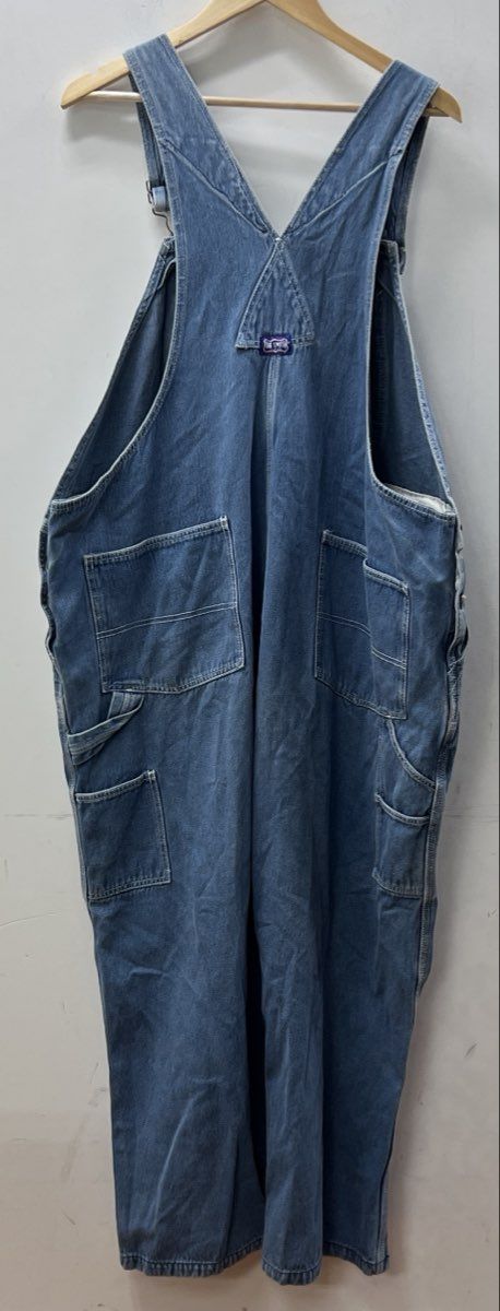 Vintage 90s Big Smith Denim Bib Overalls Indigo Workwear Sz 50x28