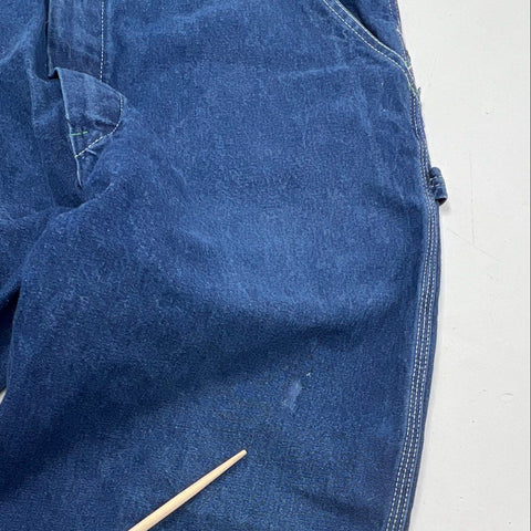 Vintage 80s Key Imperial 704KY Denim Bib Overalls Workwear USA Sz 36
