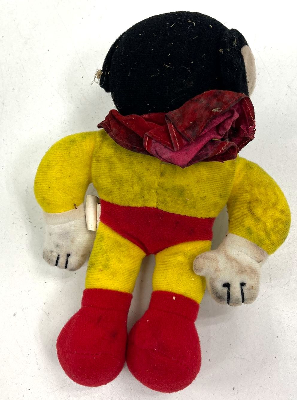Vintage Playskool Mickey Mouse + Knickerbocker Mighty Mouse Plush Doll Lot