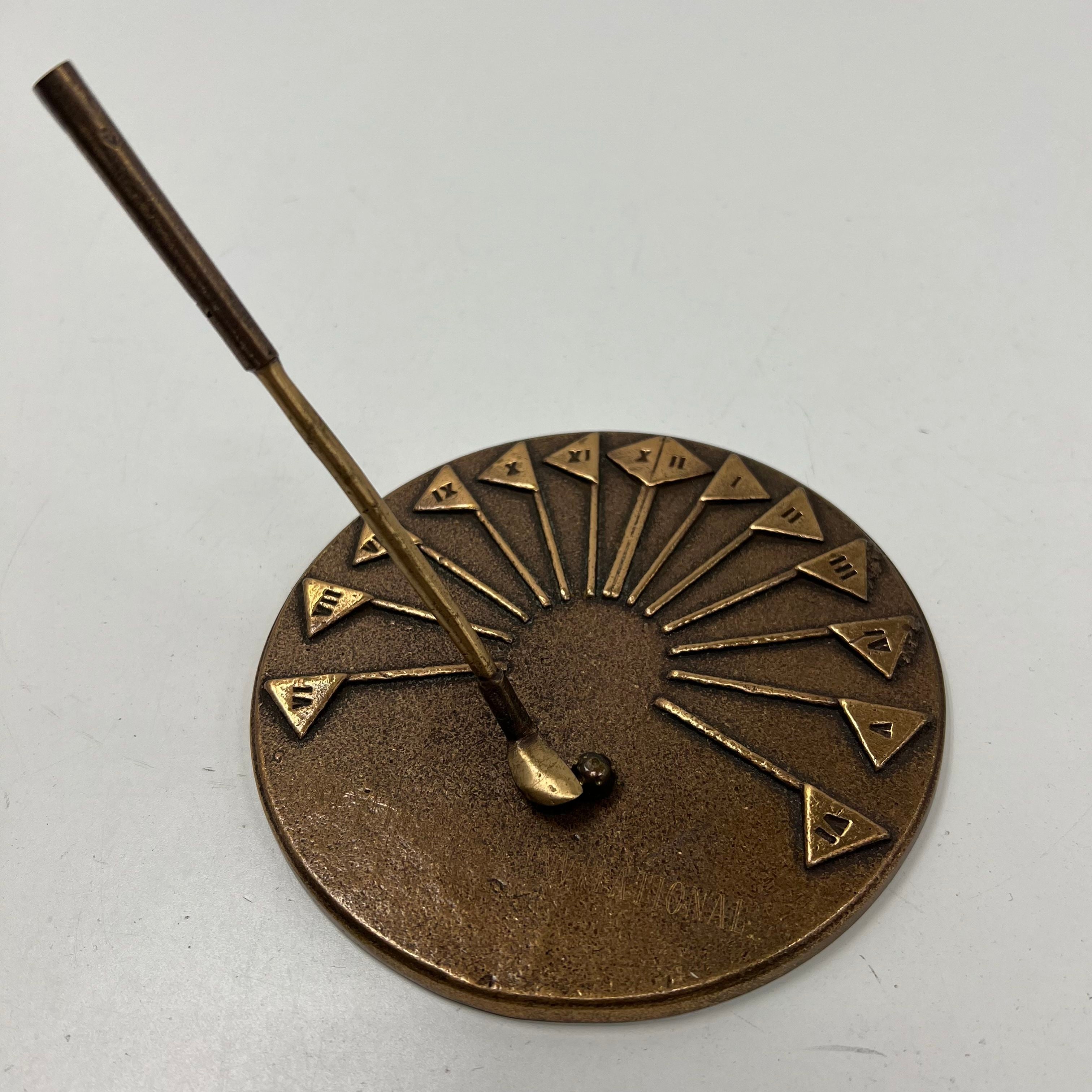 Andre Swan 1991 Oak Hills Invitational Golf Trophy Bronze Sundial Vintage