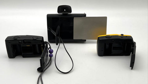 Vintage Polaroid Square Shooter 2 + Keystone & Panorama Film Camera Lot 3 Piece