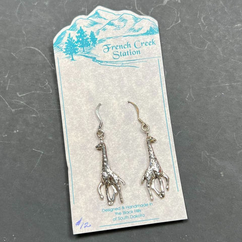 French Creek Station GS Sterling Silver Giraffe Earrings 4.5g