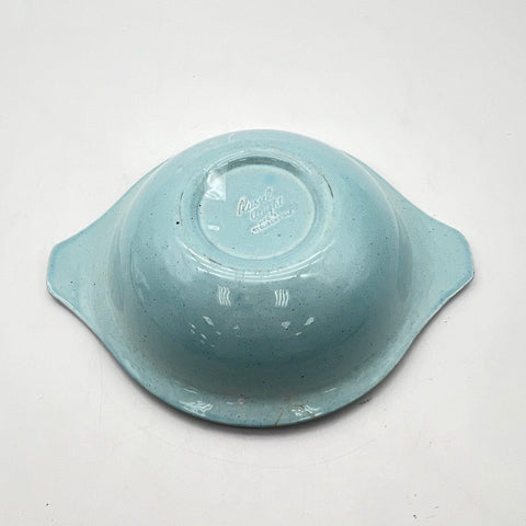 Russel Wright Steubenville American Modern Casserole Dish Lid Seafoam Blue 9"