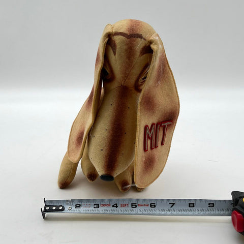 Vintage MIT Collegiate Souvenir Plush Dog Felt Fabric Long Ears 10 Inch