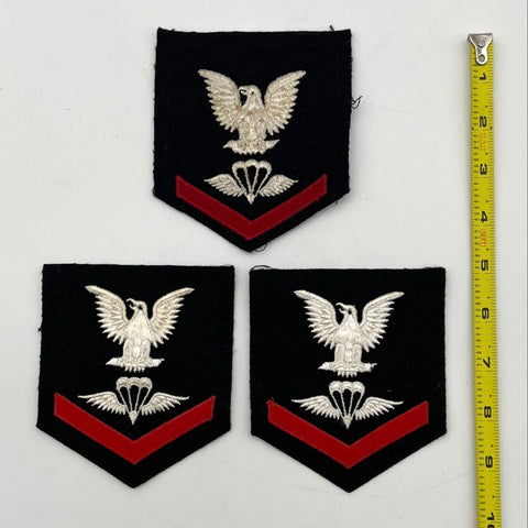 US Navy Parachute Rigger Petty Officer 3rd Class Patches Lot 3 Vintage WW2