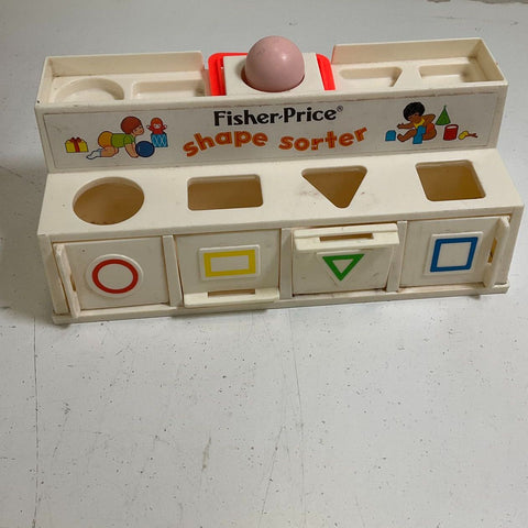 Vintage 70s 80s Fisher-Price Toy Lot School Desk Circus Train Plane Sorter