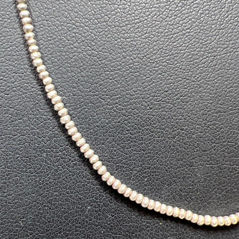 MQ Sterling Silver Beaded Necklace 12.42g
