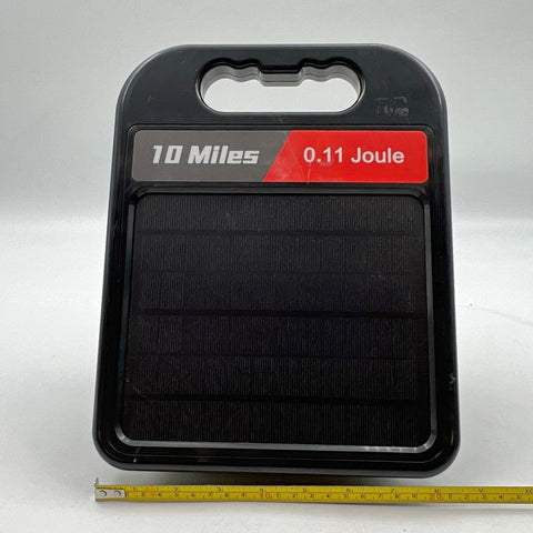10 Miles 0.11 Joule Solar Powered Electric Fence Charger Energizer As-Is
