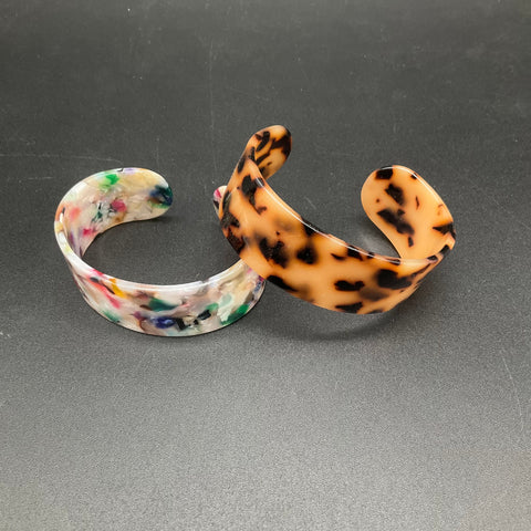 Resin Acetate Hoop and Drop Earrings Jewelry Lot Tortoise Confetti 11 Pc