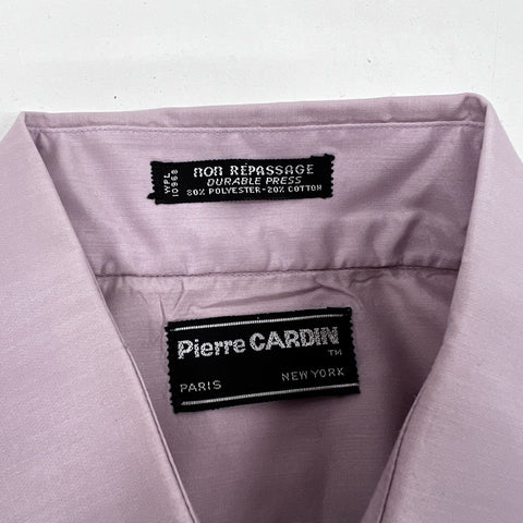 Vintage 90s Pierre Cardin Men's Lot of 2 Shirts Gray Mauve Sz 15.5 16