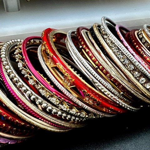 Mixed Fashion Bangle Bracelet Costume Jewelry Lot Colorful Rhinestone Accents