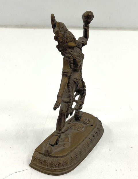 Vintage Tibetan Bronze Vajrayogini Statue 6" Buddhist Deity Figure Himalayan Art