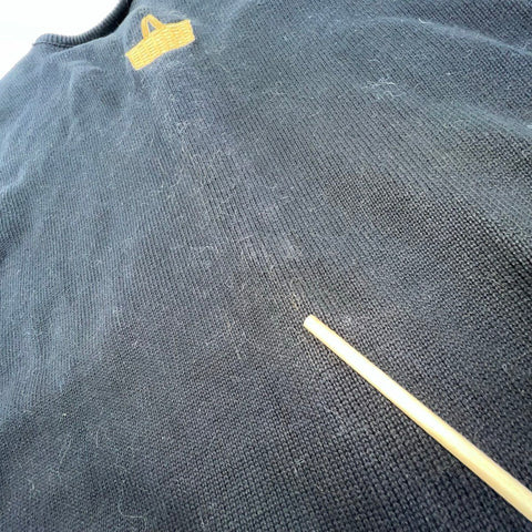 Vintage Y2K Longaberger Women's Black Leaf Basket Cotton Cardigan Sweater 2X