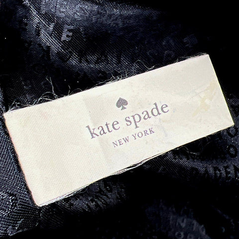 Kate Spade Black Textured Patent Leather Satchel Tote Bag Gold Hardware