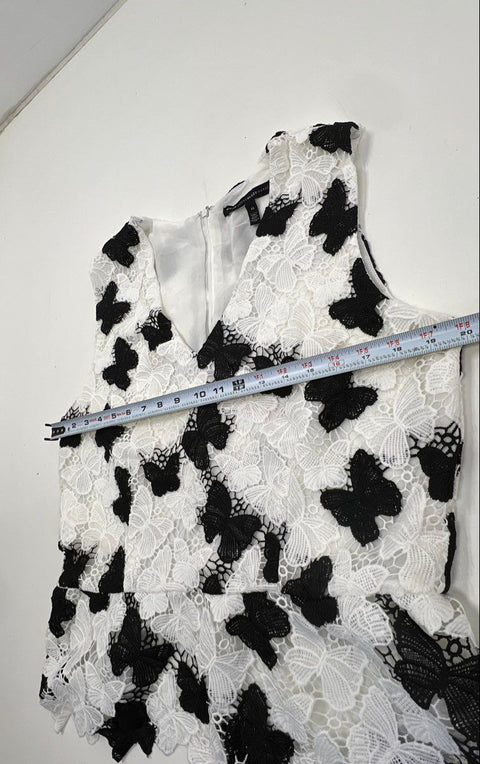 White House Black Market Women's SL Butterfly Lace Bodice Top NWT Sz 14