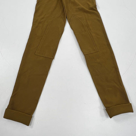 Vintage American Apparel Women's Tan High Rise Ribbed Knit Riding Pant Sz XL