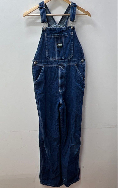 Key Apparel Denim Carpenter Workwear Overalls Dark Wash Hammer Loop Sz 18