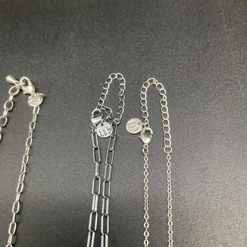 Bomb Party Fashion Jewelry Necklace Lot of 5 Floral Heart Pave Stone Designs