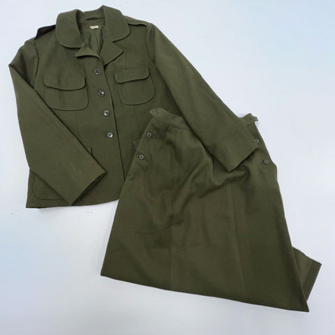 Vintage Vietnam US Army OG-108 Women's Wool Field Uniform Set Sz 14R