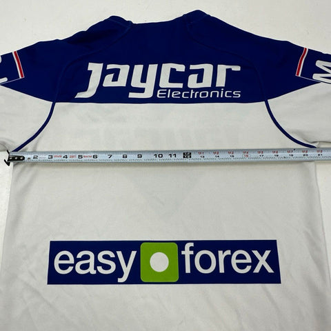 Canterbury Men's NRL Bulldogs 2015 80th Anniversary Rugby Jersey White Blue