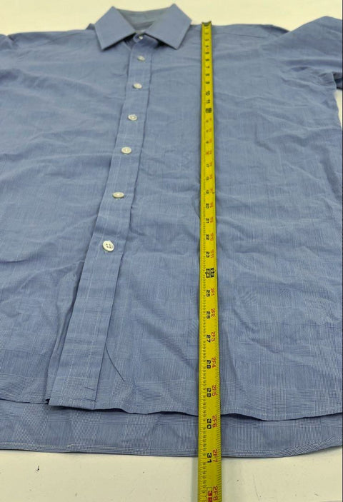 Vintage 80s Turnbull & Asser Glen Plaid Dress Shirt Royal Warrant England Sz