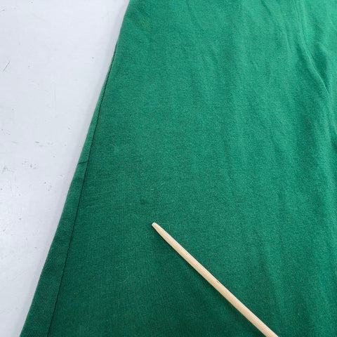 Velvet Anthropologie Green Cotton V-Neck Puff Sleeve A-Line Dress Women's M