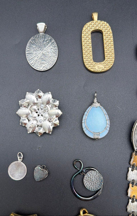 Costume Jewelry Pendant Lot 31pc Vintage to Modern Includes Lia Sophia & Owl