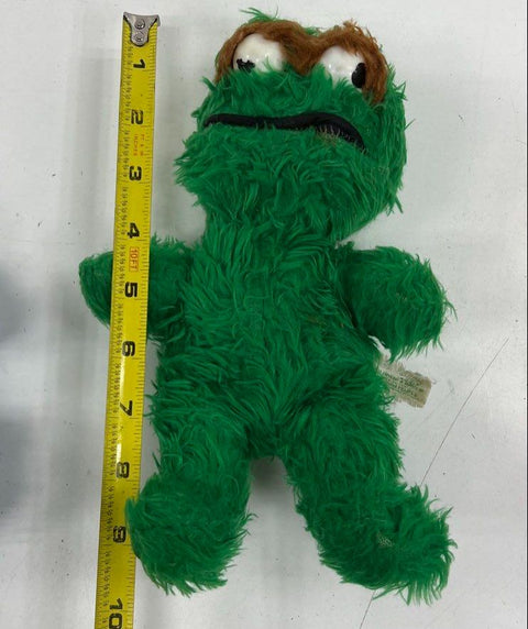 Vintage 1980s Sesame Street Plush Lot 3 Cookie Monster Oscar Big Bird Muppets