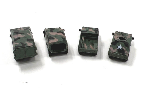 U.S. Army Humvee Military Vehicle Toy Lot 4 Piece Camouflage Mixed Variants