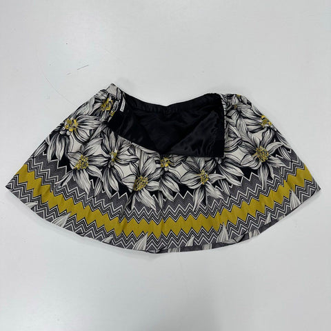 Alice + Olivia Women's Multicolor Floral Chevron Zig Zag Mini Skirt Sz 10