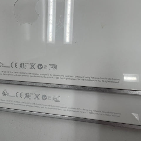Lot of 2 Apple A1314 Wireless Bluetooth Keyboard Aluminum