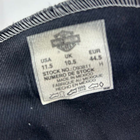 Harley-Davidson D93811 Black Suede Gum Sole Low Top Sneakers Men's Size 11.5