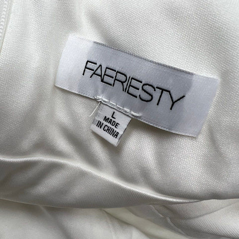 Faeriesty Ziya 3D Floral Applique Mermaid Wedding Dress Formal Gown Sz L