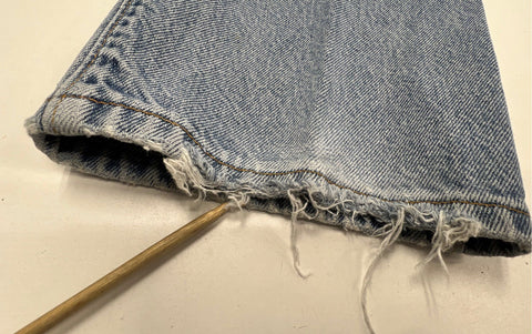 Vintage 90s Levi's 545 Loose Fit Light Wash Jeans Distressed Thrashed Sz 36x34