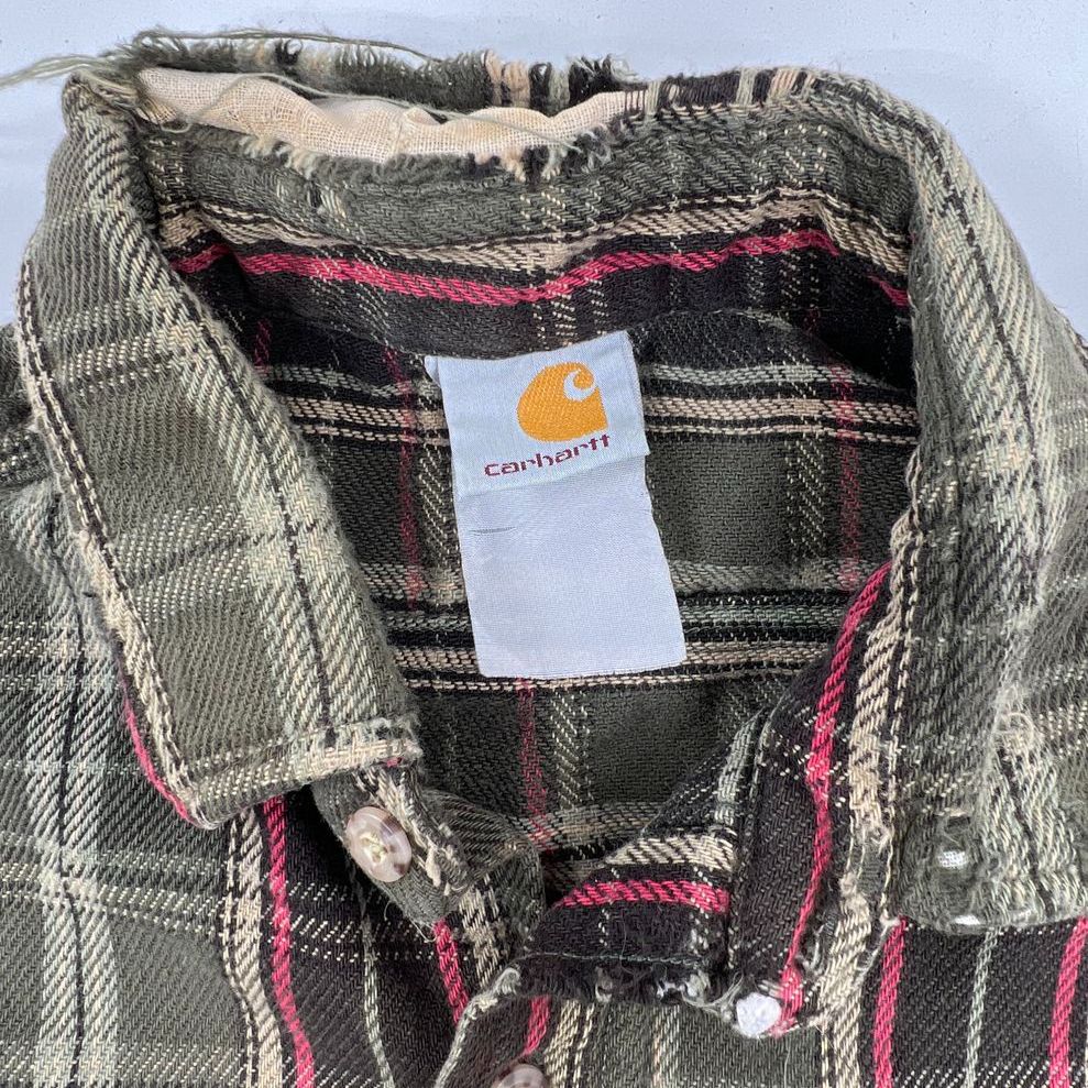Carhartt Workwear Lot of 3 Flannel Shirt Long Sleeve Pocket Tee Sz M XL