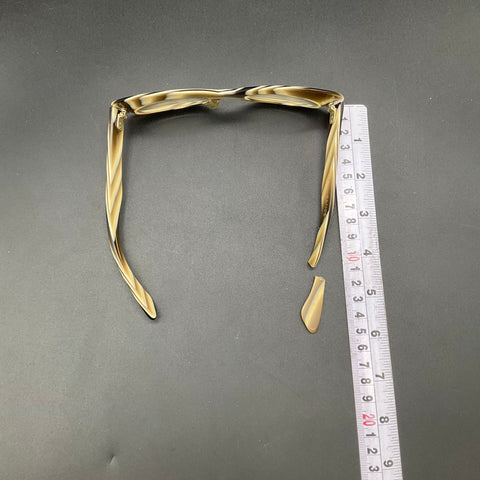 Vintage 60s Reisco France Mod Eyeglass Frames Tan Brown Striped SM/MED