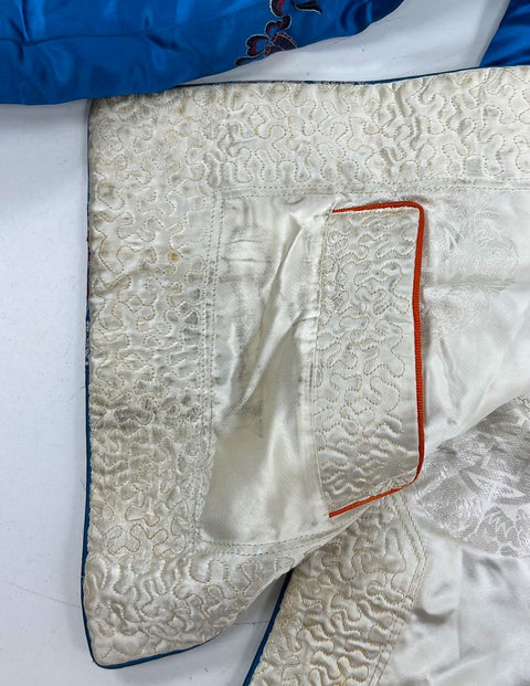 Vintage 50s Japan Reversible Embroidered Satin Quilted Bed Jacket