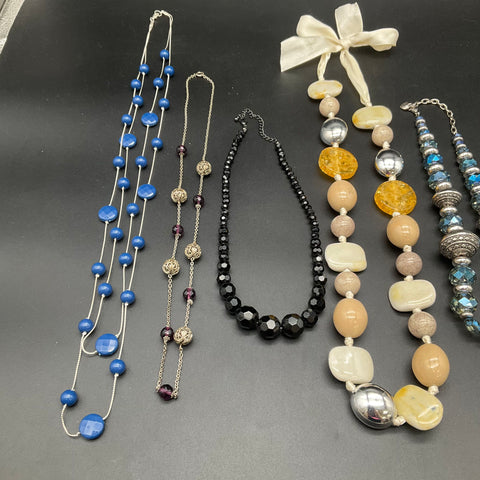 Fashion Beaded Necklace Jewelry Lot of 8 Statement Boho and Classic Styles