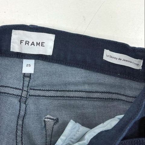 Lot 3 FRAME Mother DL1961 Blue Black Cream Skinny Crop Jeans Women's Size 25