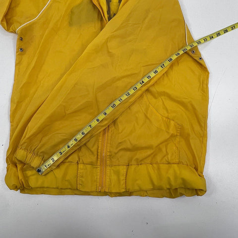 Vintage 80s Champion Oakland Winged Foot Hooded Windbreaker Jacket Sz M