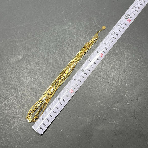 Victoria Emerson Gold Tone Triple Strand Necklace 16g