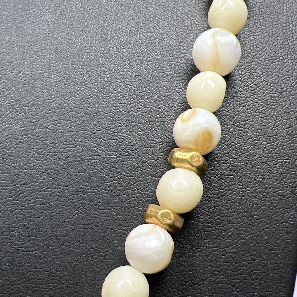 Stella & Dot White Stone Beaded Necklace