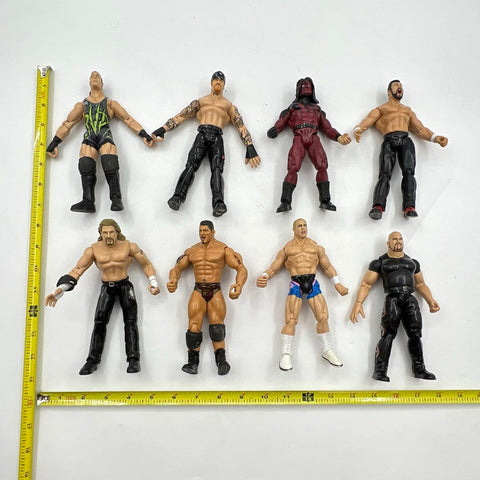 WWE Wrestling Action Figure Lot 8 Figures Mixed Superstars Vintage