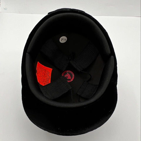 International Riding Helmets IRH Horse Riding Hat Hunt Cap Black Velvet 7 1/8