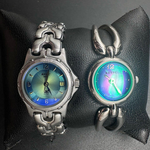 Relic Women's Watch Lot of 3 Western Sport Fashion Silver Tone Tin Extra Links