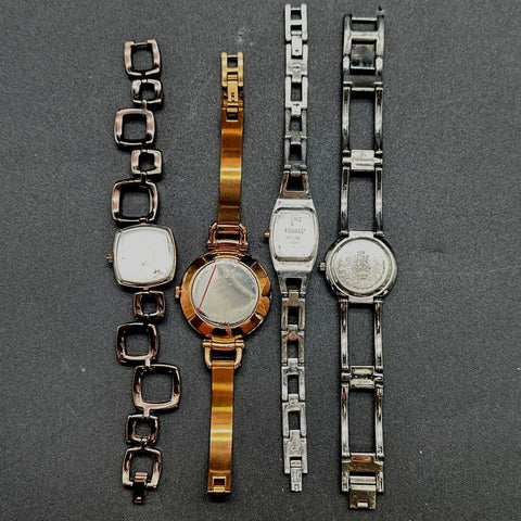 Fossil Womens Watch Lot of 4 ES-2001 ES-3226 ES-9382 ES-8938 Stainless Steel