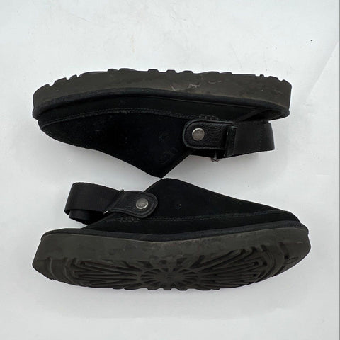 UGG Tasman Sport Black Suede Slip-On Clog Slippers Men's Size 9