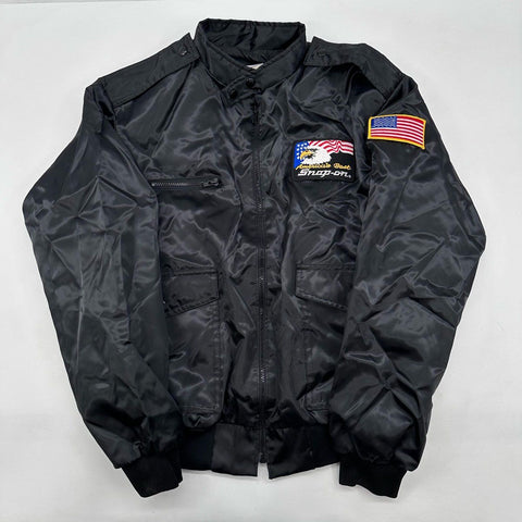 Vintage 80s Snap-on America's Best Eagle Bomber Jacket Swingster USA Made Sz L