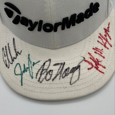 TaylorMade Golf Hat New Era 9FIFTY Autographed Bo Hoag M5 TP5 White Snapback
