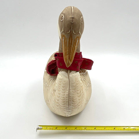 Vintage Canada Goose Fabric Figurine Lot 2 Large Stuffed Soft Sculpture 15 Inch